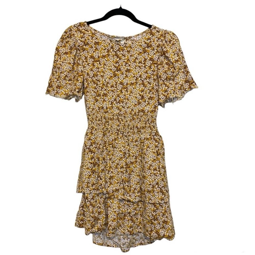 wild fable yellow floral dress